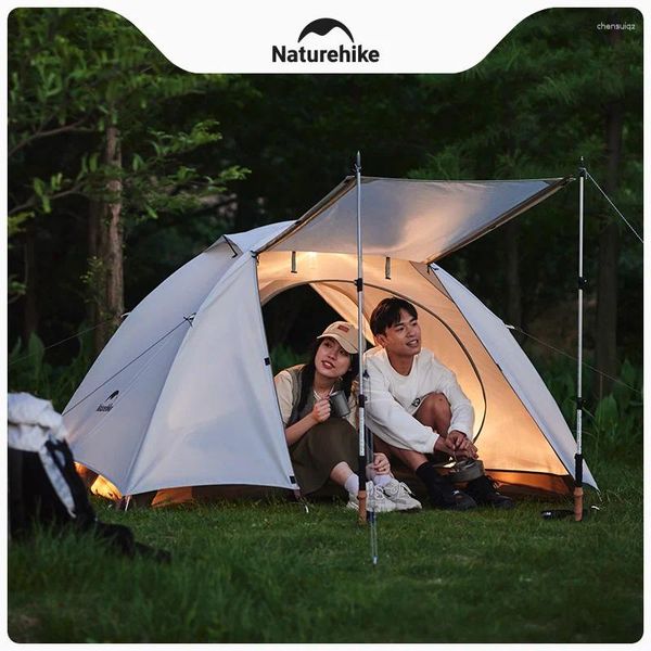 Çadırlar ve Barınaklar Naturehike Camping Ultra Hafif Çadır Açık Mekan Taşınabilir Yağmur Güneş Koruma Yürüyüş Ekipmanları Piknik 2 Kişiler