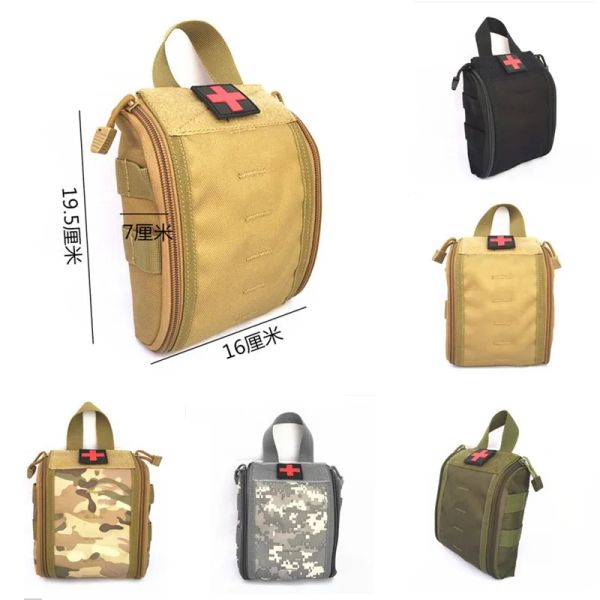 Bolsas Mille Molle EDC Pouch Tactical Primeiros Aids Kit Medical Bag Tool Tool de emergência Sobrevivência