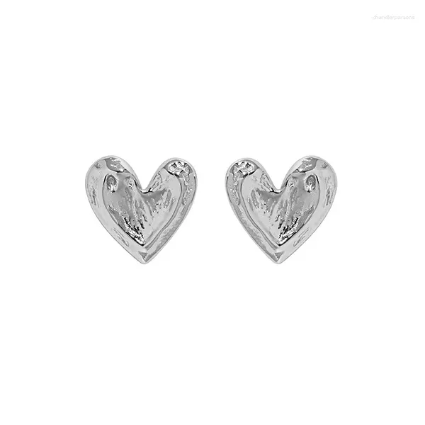 Orecchini con perno MSE036 2024 stile carino argento sterling 925 design a forma di cuore orecchino accessori fai da te forniture di gioielli matrimonio