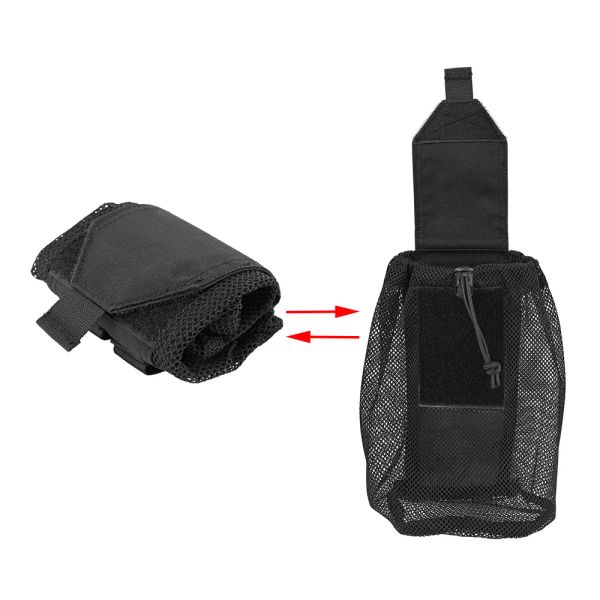 Taschen im Freien tragbare Mini -faltbare Maschen -ATS -Roll -up -Tasche Mikroklapper Kompakt Beutel Cordura Camping Wanderjagd Aufbewahrung