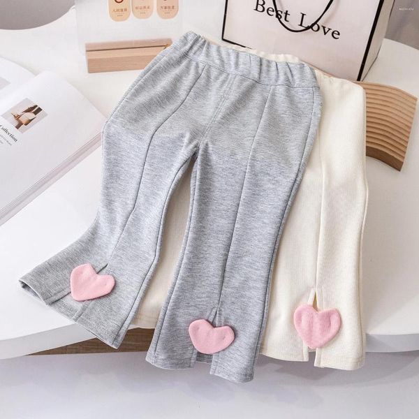 Hosen Baby Mädchen Flare Hosen Kinder Elastische Taille Kleinkind Split Hose 2024 Frühling Herbst kinder Koreanischen Stil Kleidung