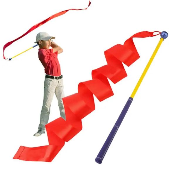 Hilft Golf Ribbon Swing Stick Practitioner Sound Practice zur Verbesserung der Swing Speed Outdoor Rhythm Accuracy Training Golf Supplies