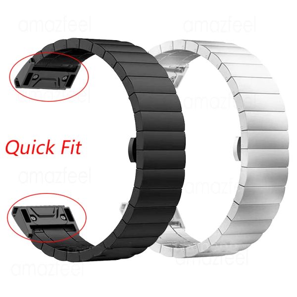 Uhren Metallarmband für Garmin Fenix 7 7S 7X 6 6X Pro 5 5X Smart Watch Schnellverschluss Edelstahlarmbänder Forerunner 935 945 Band