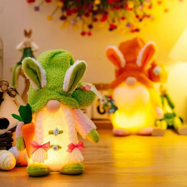 Party Dekoration Samt Ostern Gesichtslose Gnome Puppe Leuchtende Ornament Für Frühling Dekor Handgemachte Wiederverwendbare Hause