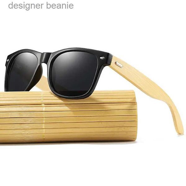 Occhiali da sole Occhiali da sole classici in bambù e legno Occhiali da sole con specchio rivestito da uomo di design di marca Occhiali retrò UV400 ShadowC24320