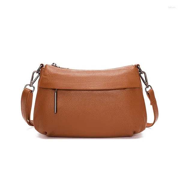 Totes unishow 2024 bolsas de ombro de couro feminino genuíno crossbody pequeno casual marca designer senhoras saco do mensageiro