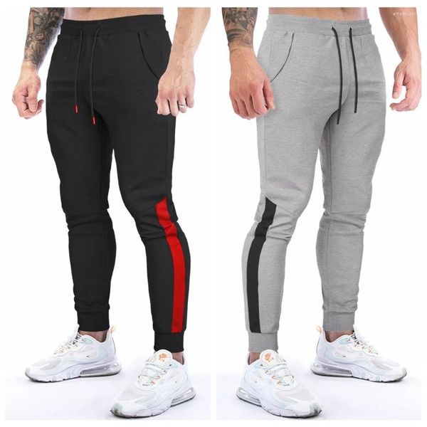 Pantaloni da uomo Pantaloni da allenamento da uomo PALESTRA Pantaloni sportivi da jogging Pantaloni casual a righe traspiranti Grigio Allenamento Fitness Pantaloni sportivi da corsa maschili