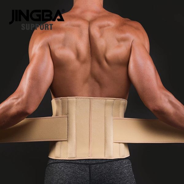 SUPPORTO JINGBA rifinitore per la vita da uomo Cintura dimagrante per perdita di peso Cintura fitness in neoprene Supporto per la vita posteriore Cintura per il sudore 240313