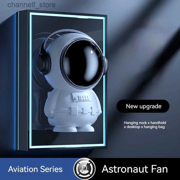 Fãs elétricos Astronauta pescoço ventilador de teto portátil portátil pequeno ventilador carregamento USBY240320