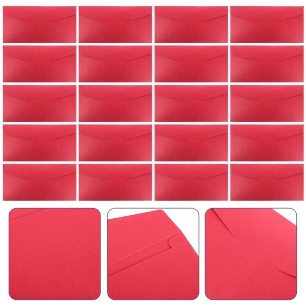 Envoltório de presente 25 pcs envelopes festivo vermelho fonte de festa decorar cartão delicado pequeno convite decorativo cartões de casamento