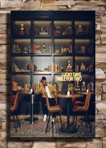 Наклейки на стену E390 Lucky Daye Table для двоих EP Light Холст Плакат Художественный принт 27x40 24x36 20x30 Обложка в подарок