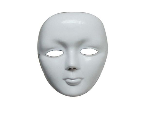 2015 Assustador Rosto Branco Halloween Masquerade DIY Mime Mask Ball Party Costume Máscaras DM69143833