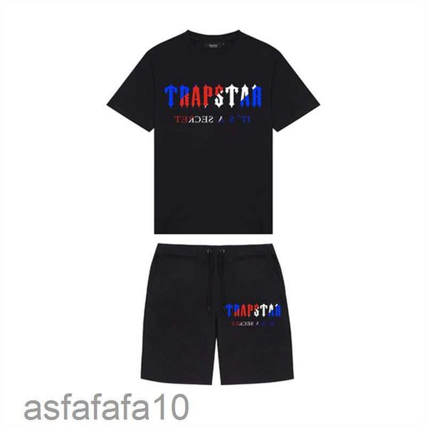 TRAPSTAR MENS TRACHSUITS T Shirt Şort 2 Parçalı Set Kısa Kollu Plaj Takımları Moda Mektubu Baskı Günlük Koşu Yürüyüş Sporları S-3XL 33or