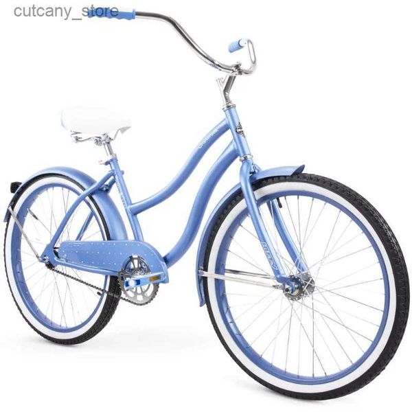 Bicicletas Ride-Ons Huffy 24 Cranbrook Girls Cruiser Bike com quadro de ajuste perfeito Periwink bicyc bicicleta de estrada de carbono bicicleta de estrada bicycs L240319