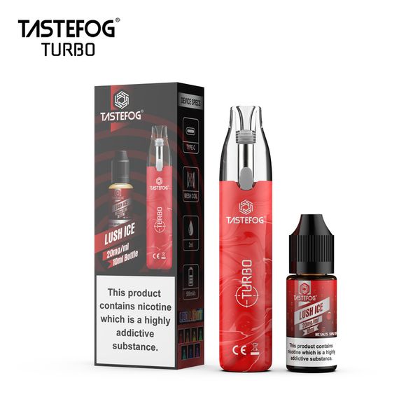 Kit dispositivo Vape Pod monouso originale Tastefog Turbo 10ml 7000 sbuffi 500mAh ricaricabile