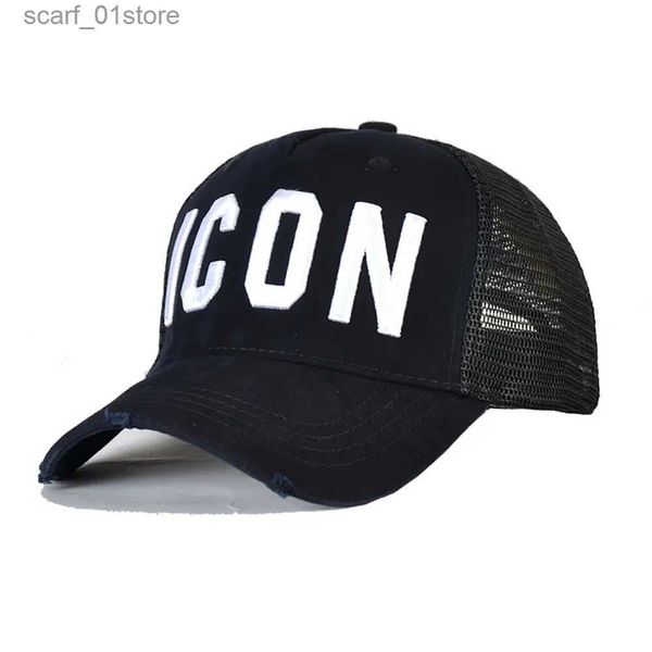 Cappellini da baseball DSQD2 DSQ Grid Summer Baseball C Adatto per uomini e donne Lettere ricamate Cappello da papà Hip Hop Truck C Hombre Gorras CassetteC24319