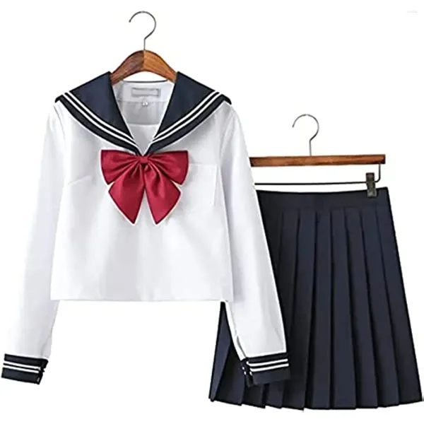 Vestidos de trabalho marca japonês básico ortodoxo marinheiro uniforme menina doce jk estilo universitário terno