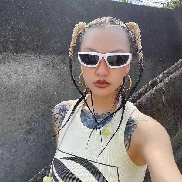 Óculos de sol óculos de equitação vintage pequeno alienígena oval steampunk homens mulheres punk óculos ao ar livre esportes óculos de sol goggle tons y2k eyewear a8vo