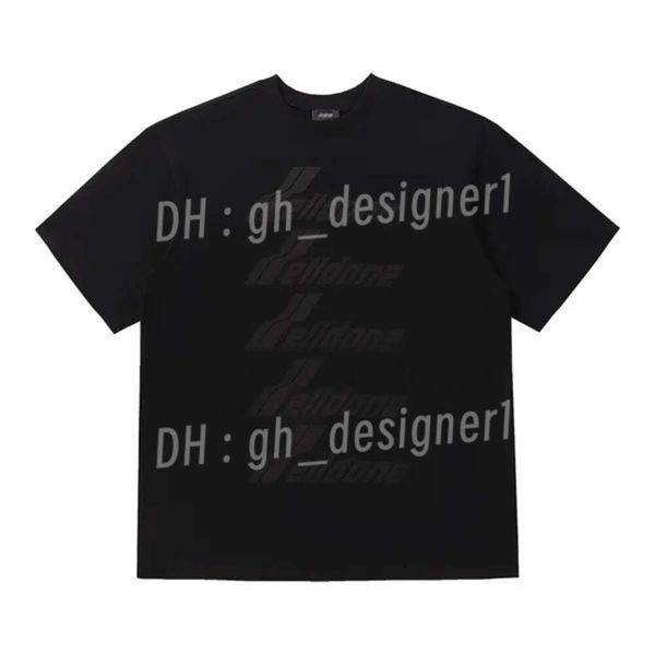 Tops Welldone T-Shirts Männer Frauen T-Shirt Druck T-Shirt Designer Oversize Mode Lässig Kurz Sommer Damen Kleidung Kurzarm We11done 24