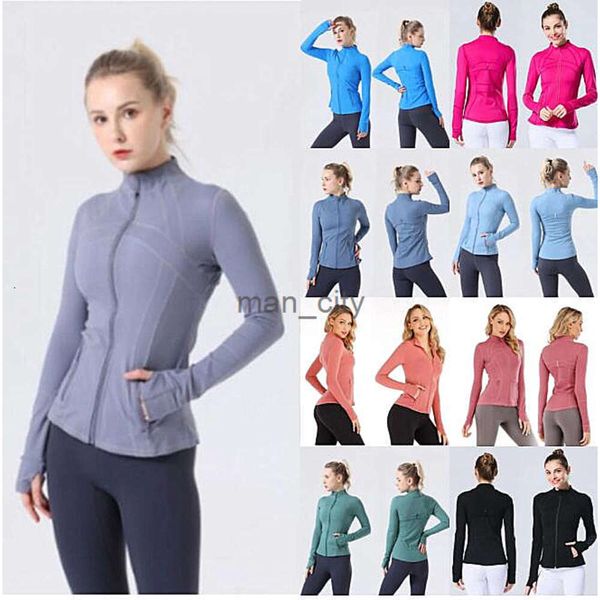 2024ss LU-088 Yoga-Jacke für Damen, LL Define, Workout-Sportmantel, Fitnessjacke, Sport, schnell trocknend, Activewear-Oberteil, solides Sweatshirt mit Reißverschluss, Sportbekleidung, heißer Verkauf