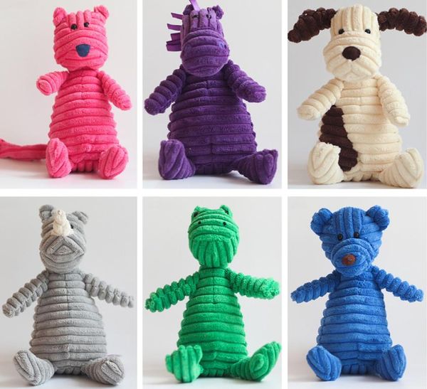 Popular cão de estimação gato engraçado velo durabilidade brinquedos de pelúcia para cães squeak mastigar brinquedo de som adequado para todos os animais de estimação elefante macaco raposa brinquedos de pelúcia8205716