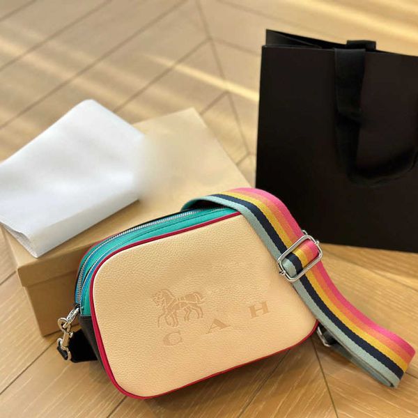 Дизайнерская сумка Модная кожаная сумка Сумки на ремне Многоцветная сумка через плечо для фотоаппарата Регулируемая и съемная большая сумка