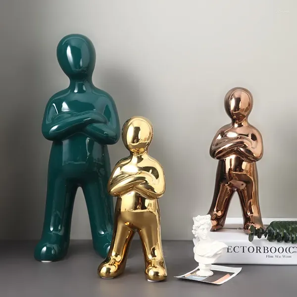 Dekorative Figuren, moderne Keramikfigur, Skulptur, Handwerk, Schlafzimmer, Ornament, abstrakte Kunst, Menschen, Statue, Porzellan, Dekoration, Geschenk, Zuhause