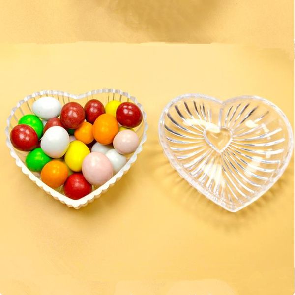 Прозрачный пластиковый чехол для конфет в форме сердца Love Candy Box для хранения на день рождения, свадьбу, рождественские украшения, детский душ, вечеринка Gif F2024214