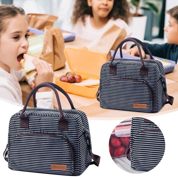 Stoviglie Borsa termica Borsa pranzo in ufficio Foglio di alluminio portatile Isolamento addensato.Borse Termiche Per Adulti In Neoprene