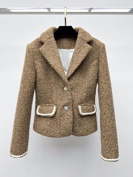 Damenjacken, taillierte Jacke, gewebtes Gurtband, Dekoration, lässige Mode, Herbst 2024, 1223