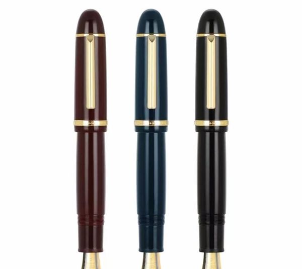 Penne stilografiche JinHao X159 Penna stilografica nera acrilica Clip in metallo Pennino fine esteso F 05mm 2209274582323