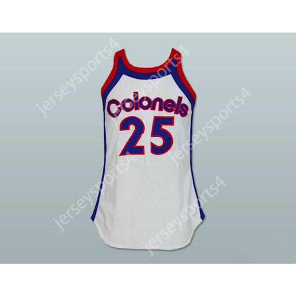Personalizzato qualsiasi nome Qualsiasi squadra Kentucky 1974-76 Home Old School 25 Basketball Jersey Qualsiasi giocatore tutti cuciti Dimensioni S M L XL XXL 3XL 4XL 5XL 6XL di alta qualità