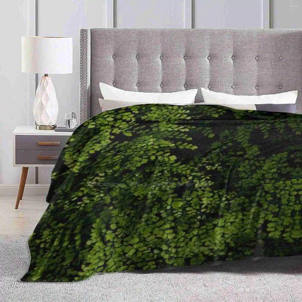Cobertores Folhas Pequenas.Cobertor fino macio e quente, folhas de plantas, folhas tropicais, selva verde, ramos de botânica, gotas florais naturais