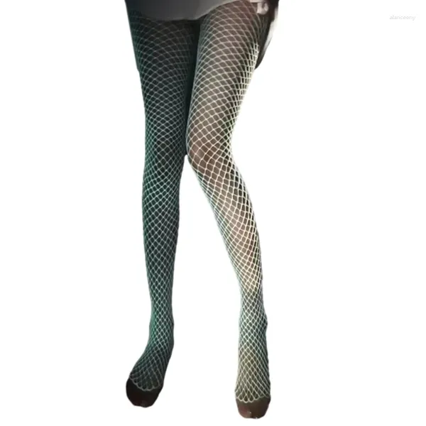 Frauen Socken Sexy Glow In The Dark Netzstrümpfe Leggings Leuchtend Leuchtend