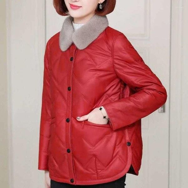 Jaquetas femininas curto grosso acolchoado cortado casacos femininos pena acolchoado jaqueta vermelho leve puffer luxo inverno 2024 exterior