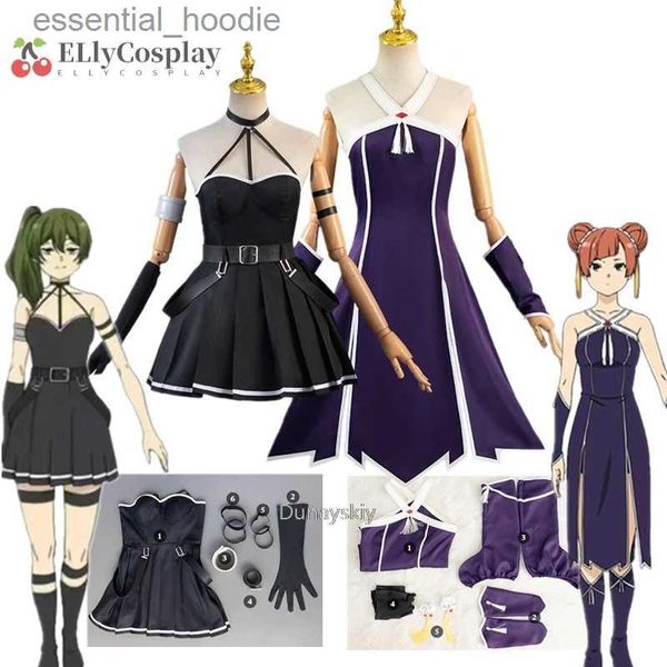 Cosplay Anime Kostüme Frieden Beyond Journeys End Ubel Cosplay Come Schwarze Uniform Kleid Handschuh Gürtel Set Halloween Karneval Mädchen ComeC24321