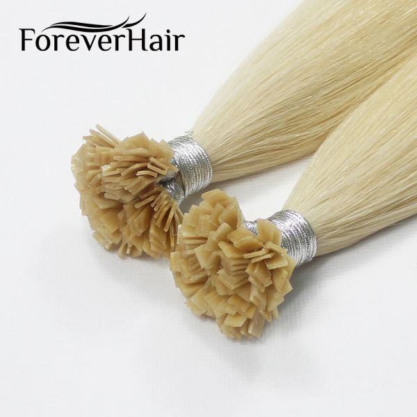 Наращивание волос FOREVER HAIR 0,8 г/с 14 дюймов 100% человеческие предварительно склеенные волосы Remy с плоским кончиком Шелковистые прямые капсулы Кератиновые волосы Fusion 40 г/упак.