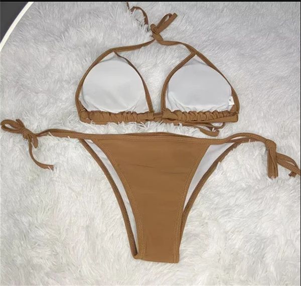 Hochwertiger französischer Designer-Damenbikinis-Satz, sexy, zweiteilig, bedruckt, schöner Bikini, transparent, luxuriös, FF-Badeanzug222