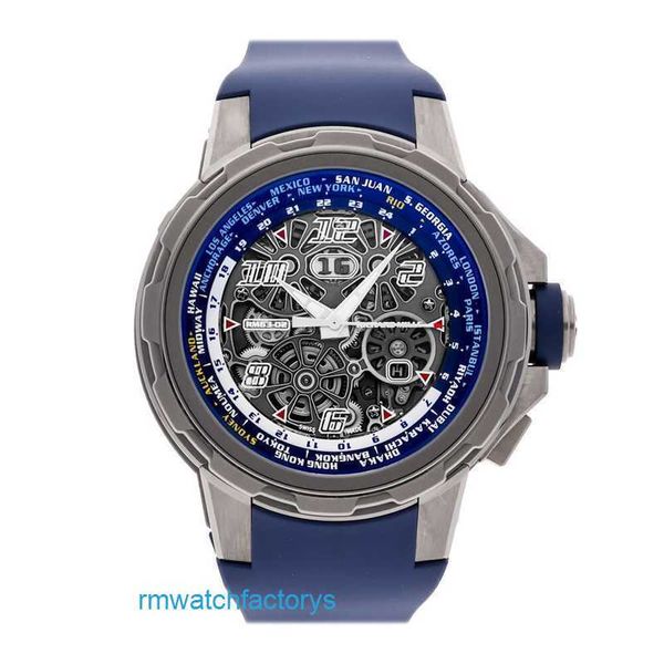 Relógio de pulso casual unissex RM Relógio de pulso RM63-02 Automático 48mm Titanium Mens Strap Watch RM63-02