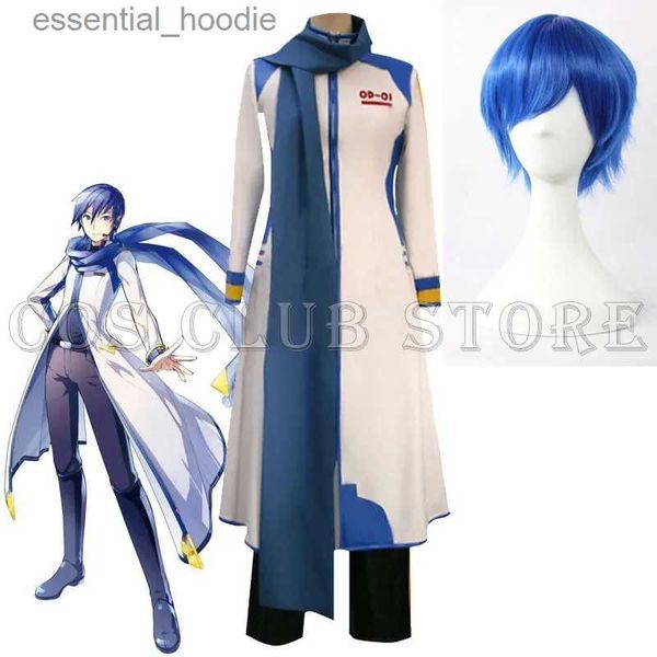 cosplay Costumi anime Kaito giochi di ruolo con parrucche Il cantante virtuale Mi Ku è il fratello maggiore del palco Cos Comes Kaito Forla vestito con i capelliC24321