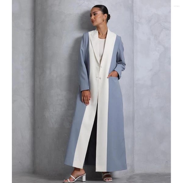 Herrenanzüge Abaya Dubai Luxus Blazer Hohe Qualität Einreiher Lange Jacke 1 Stück Nach Maß Büro Dame Outfits Robe Femme Musulmane