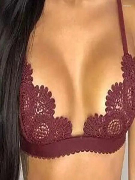 Sutiãs sem aro biquíni renda gancho e ponto sexy sutiã roupa interior b3061