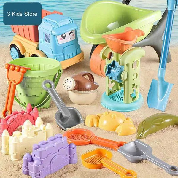 Sandspiel-Wasserspaß Neues Strandspielzeug für Kinder Baby-Strandspielset Kinder Sandkasten-Set Sommersandspiel Sandbaggerwerkzeuge Sandwasserspiel Badespielzeug 240321