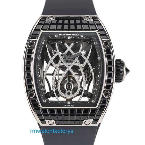 Relógio unissex RM Tourbillon Rm19-01 Natalie Portman Spider Tourbillon edição limitada ouro branco