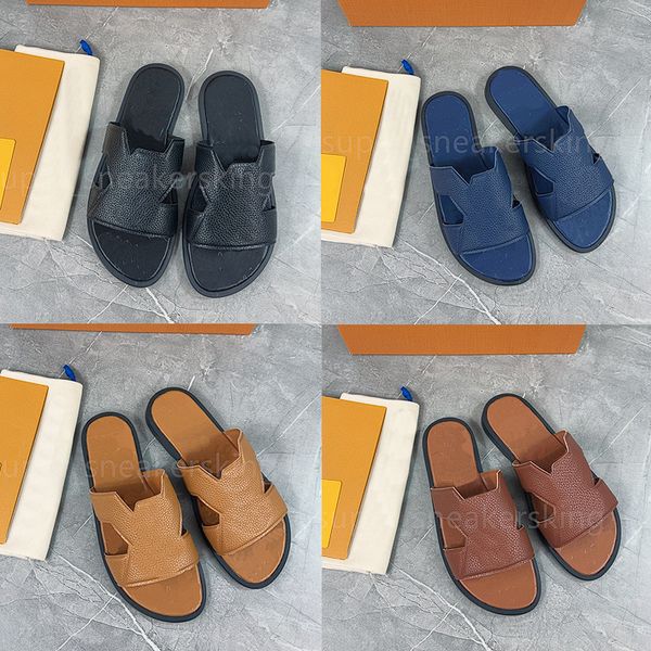 Yeni tasarımcı terlik erkekleri terlik moda slaytlar yaz yastığı sandal baskı pamuk katır klasik katırlar kutu 38-46