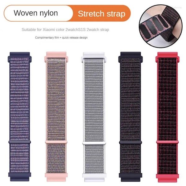Assista Bandas Elastic Nylon Strap Substituto Color2 S1 S2 Pro Series Convex Interface Canvas Watchband 22mm