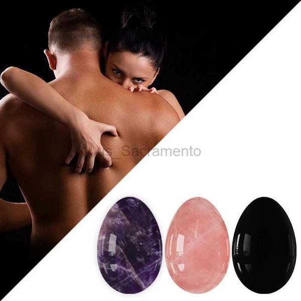 Massaggiatore viso 30 * 20mm Yoni Egg forato Uovo di giada in pietra naturale per esercizi di Kegel Muscoli del pavimento pelvico Esercizi vaginali Quarzo rosa Yoni Egg 240321