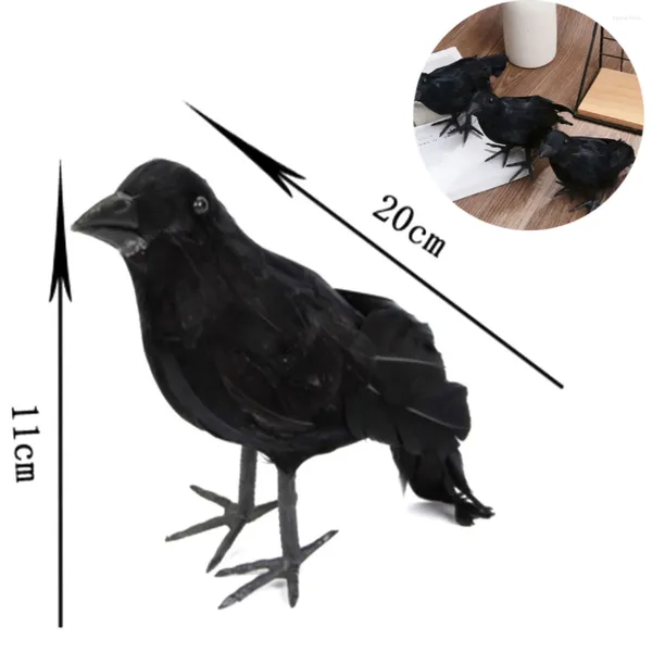 Party Dekoration Halloween Black Crow Simulation Gefälschte Vogel Tier Scary Spielzeug Modell Für Home Garten Outdoor Decor Horror Requisiten