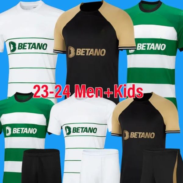 2024 Sporting CP Lisboa Maglie da calcio Home Blu Lisbona Speciale Jovane Sarabia Vietto 23 24 Maglia Maillot Sporting Clube De Maglia da calcio Uomo Bambini Kit