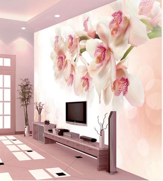 Flor fundo decoração da parede pintura mural 3d papel de parede 3d papéis de parede para tv pano de fundo1121710